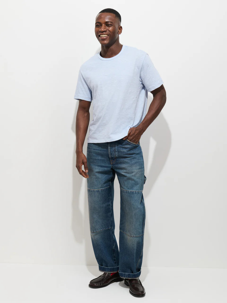 Slub Cotton T-Shirt - Calm Blue