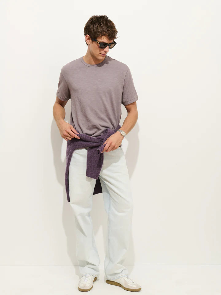 Slub Cotton T-Shirt - Lavender Grey