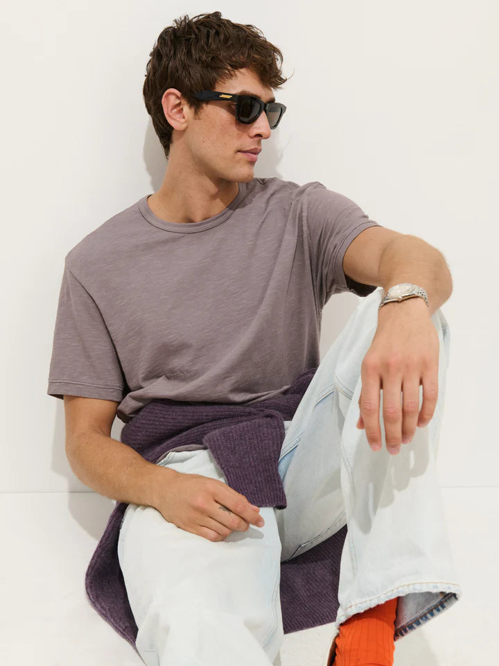Slub Cotton T-Shirt - Lavender Grey