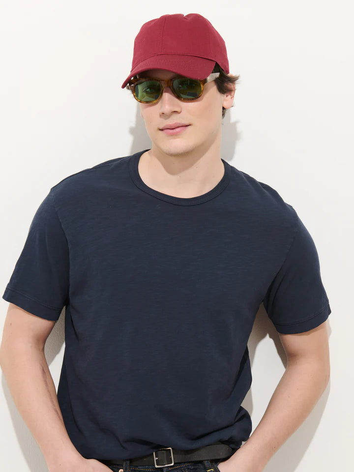 Slub Cotton T-Shirt - Navy