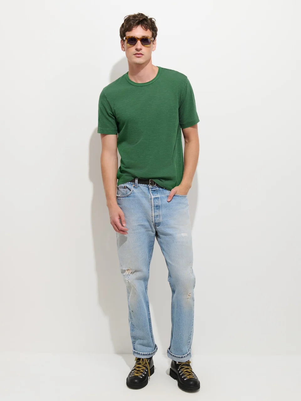 Slub Cotton T-Shirt - Bright Kelly