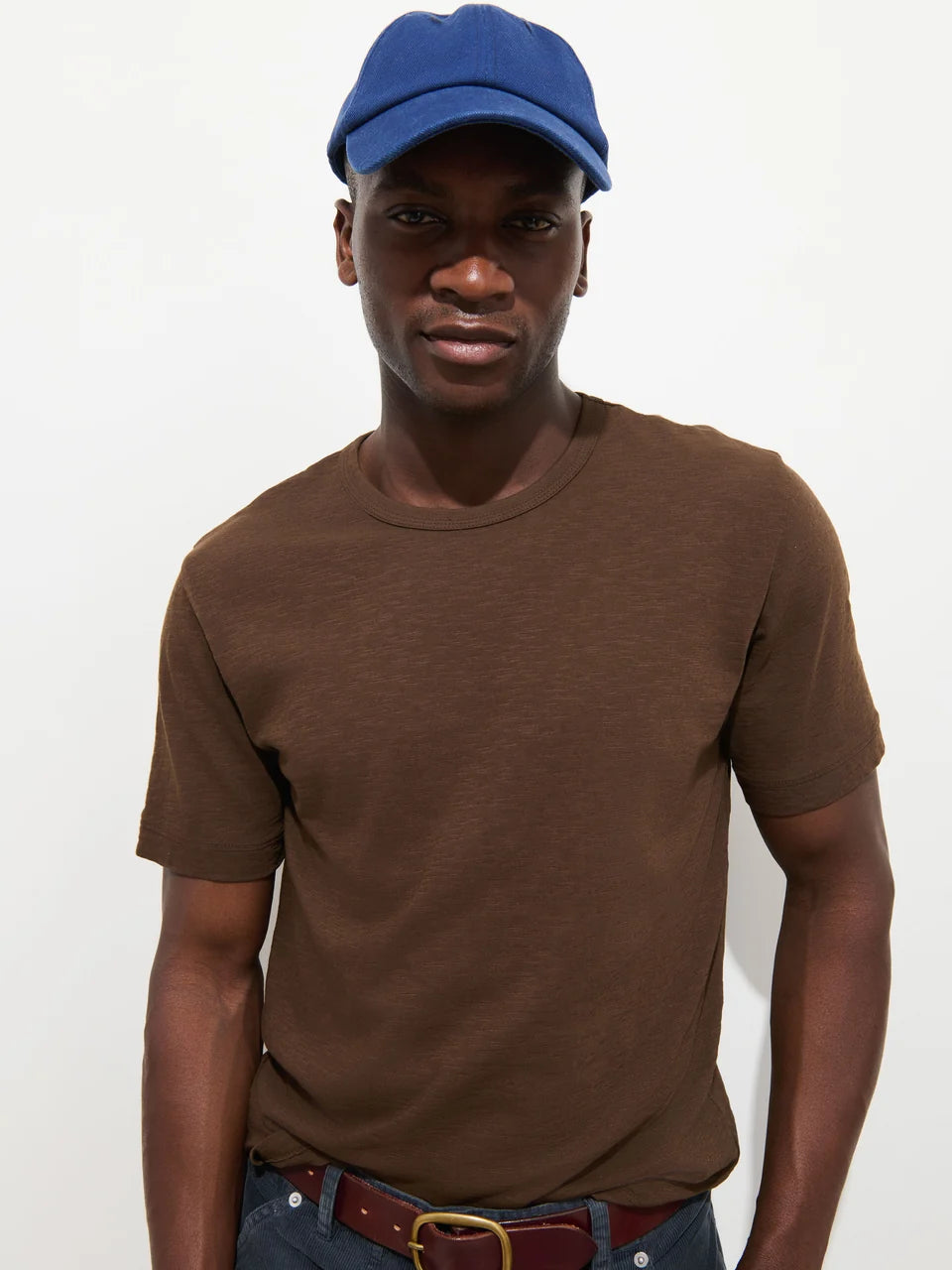 Slub Cotton T-Shirt - Coffee Bean