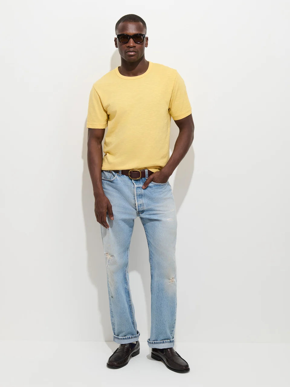 Slub Cotton T-Shirt - Corn