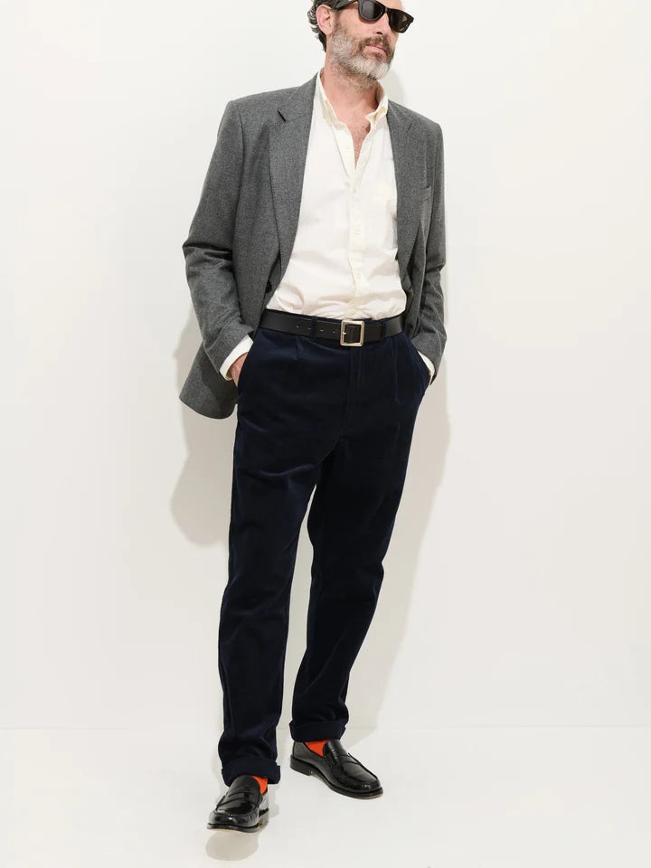 Standard Pleated Cord - Dark Navy