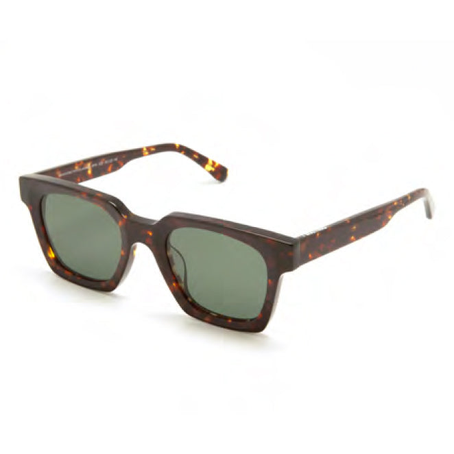 Myn E20 Sunglasses - Tortoiseshell & Green Lens