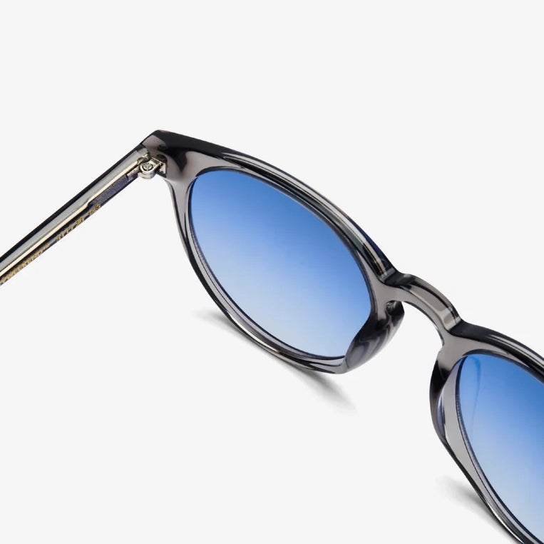 New Depp Sunglasses - Grey Crystal & Blue Lens