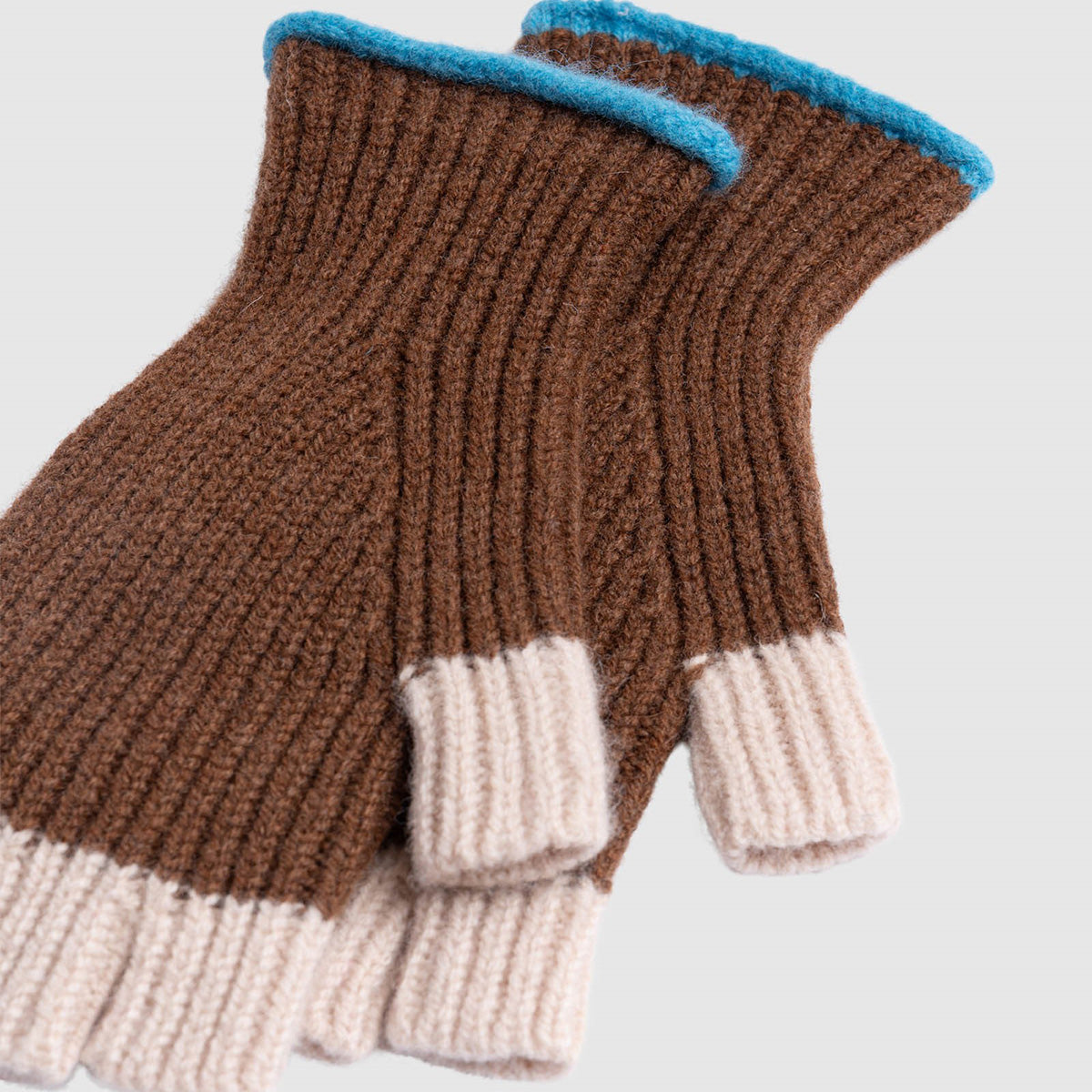 No Fingers in there Ribbed Gloves - Wood