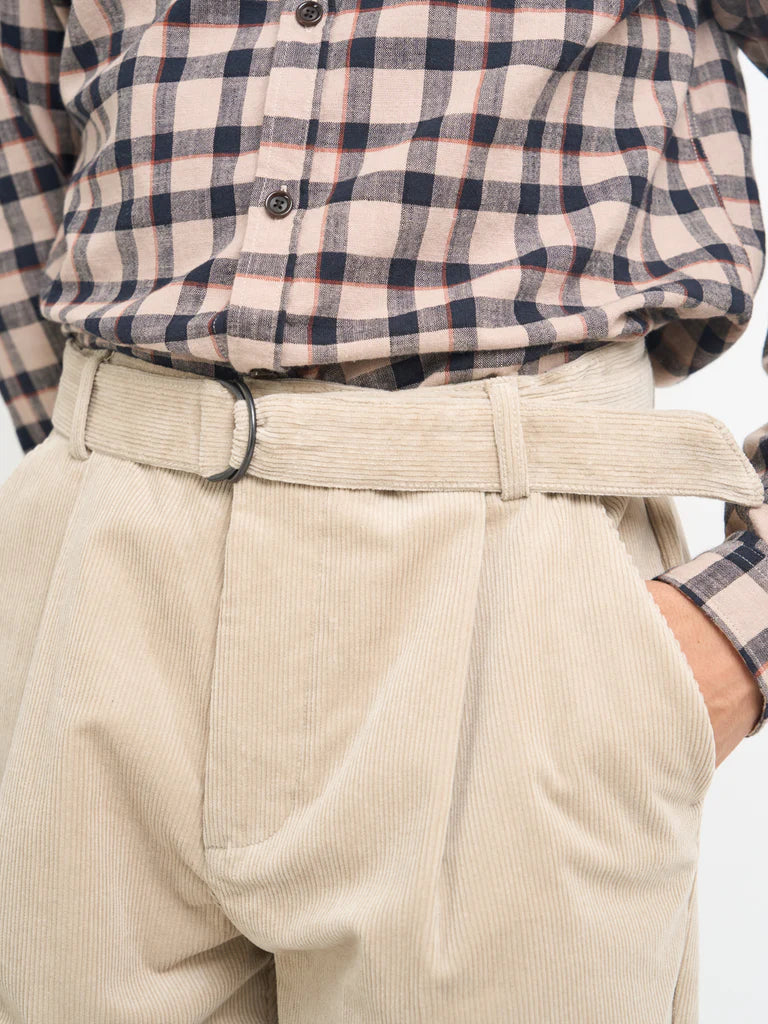 Belted Trousers - Beige Sibley Cord