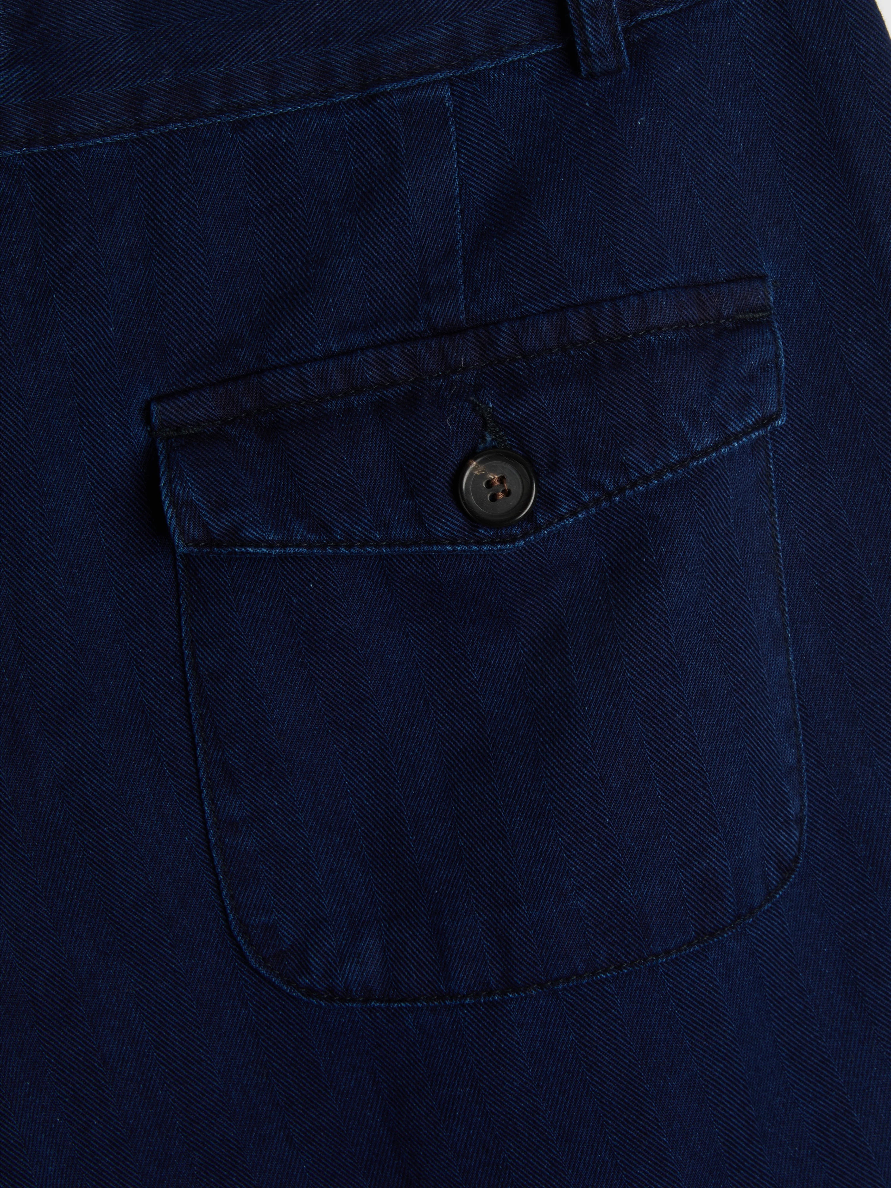 Morton Pleated Trousers - Indigo Blue Faye