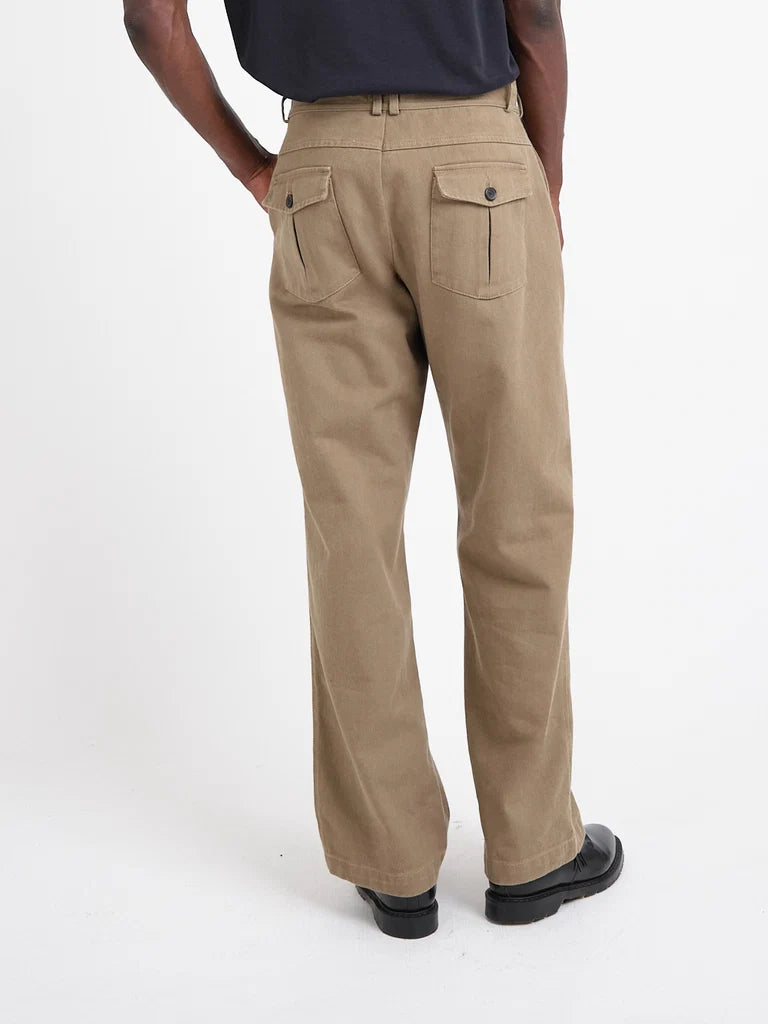 Utility Straight Leg Trousers - Beige Hester