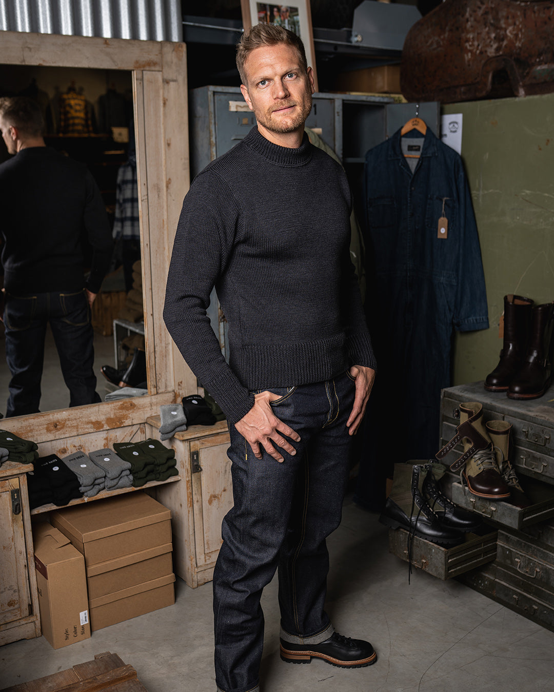 1941 USN Seaman Sweater - Anthracite