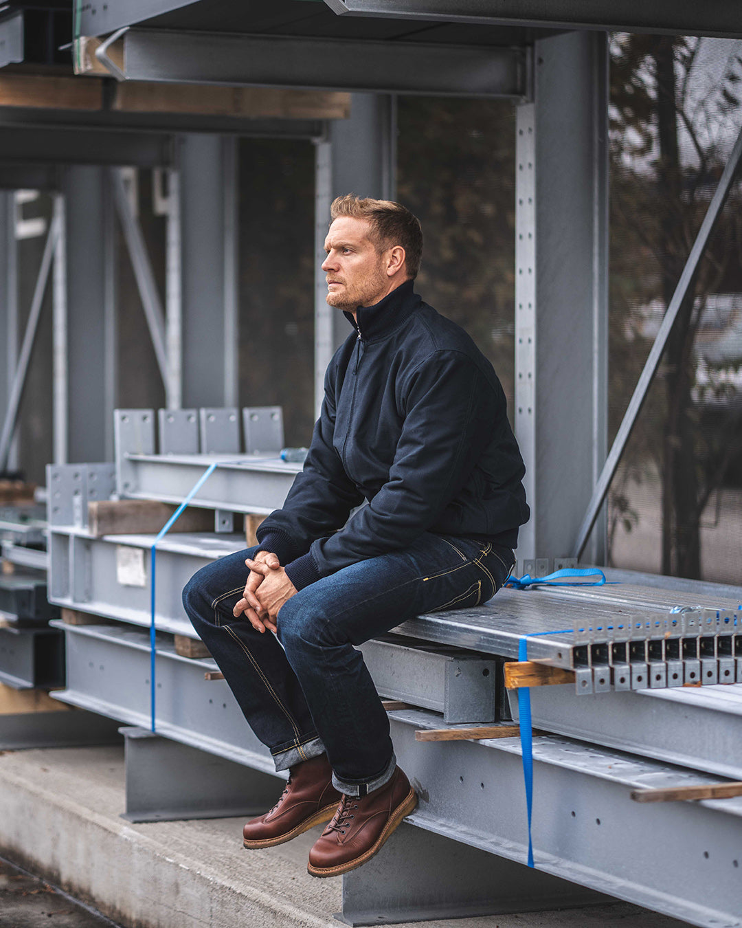 1942 Deck Zip Jacket - Dark Blue