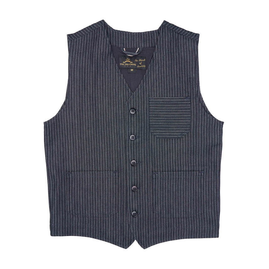 1937 Roamer Vest - Blue Wabash