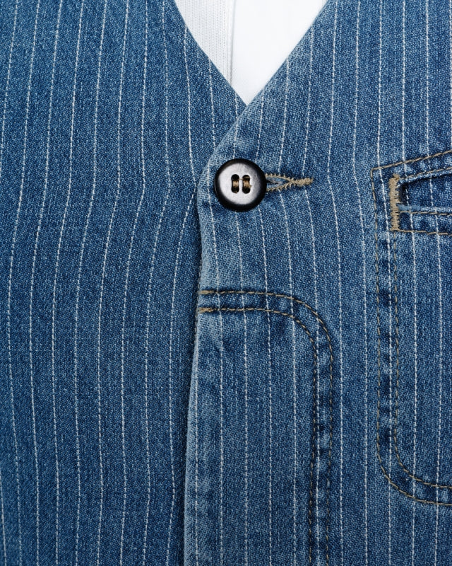 1948 Crafter Vest - Blue Wabash Rinsed