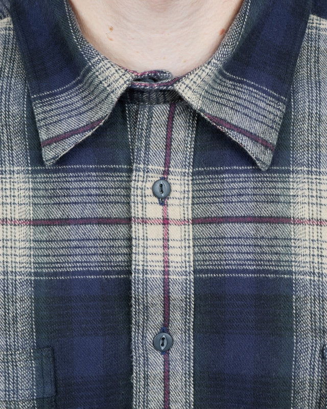 1937 Roamer Shirt - Blue/Beige Check Flannel