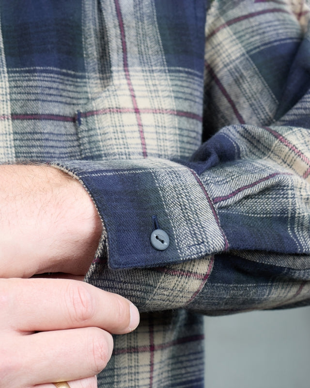 1937 Roamer Shirt - Blue/Beige Check Flannel