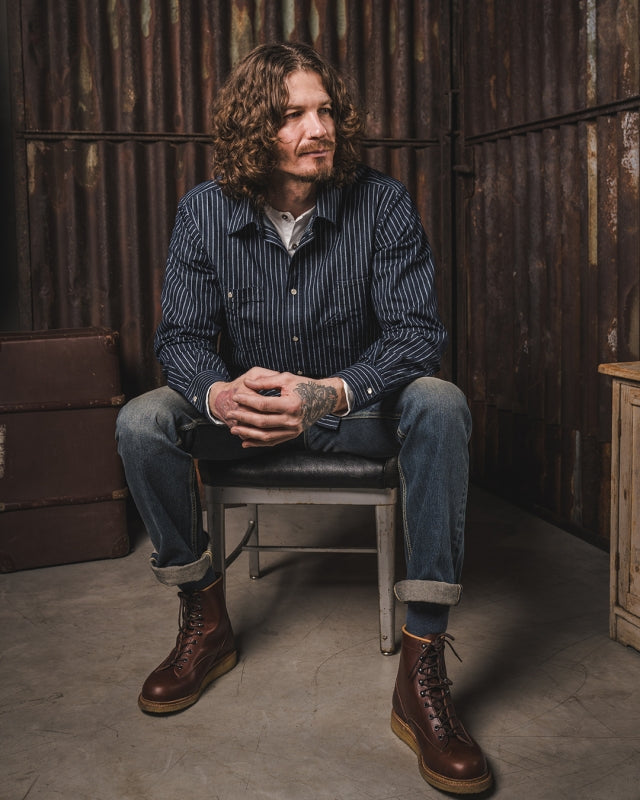 1937 Roamer Shirt - Blue Wabash Denim