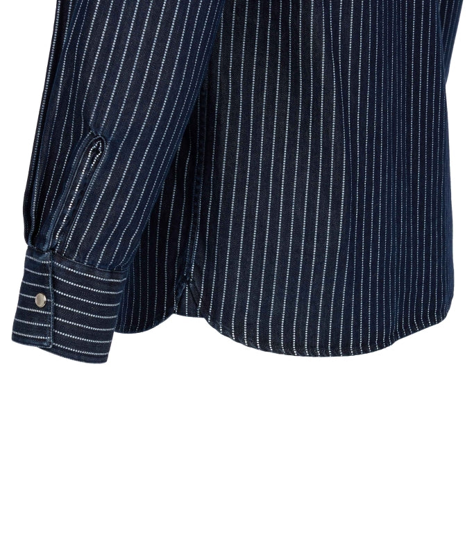 1937 Roamer Shirt - Blue Wabash Denim