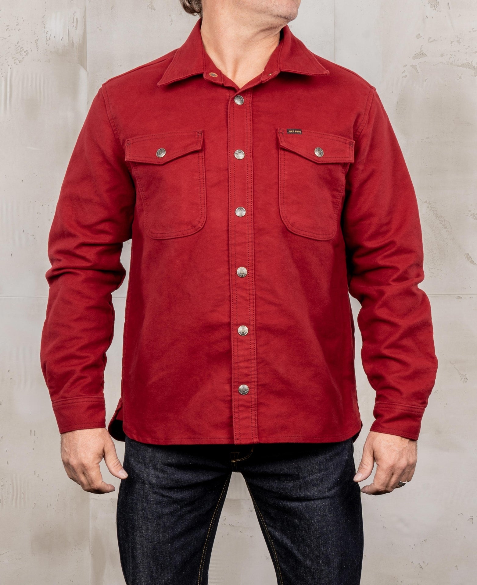 1943 CPO Shirt - Moleskin Dark Red