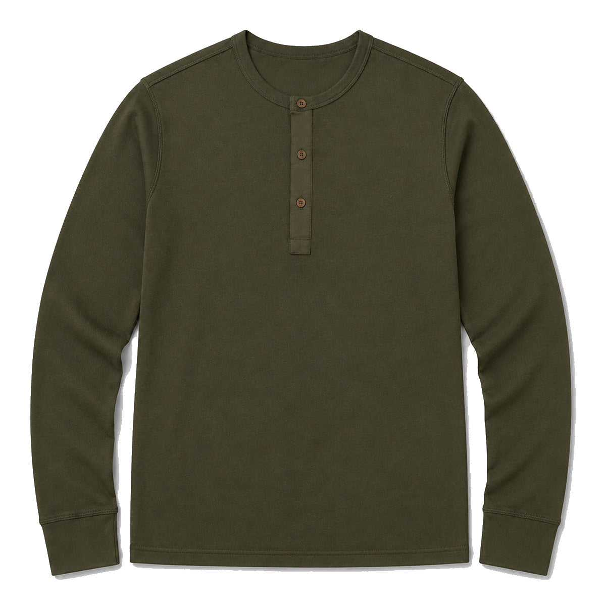 1927 Long Sleeve Henley - Mojave Green