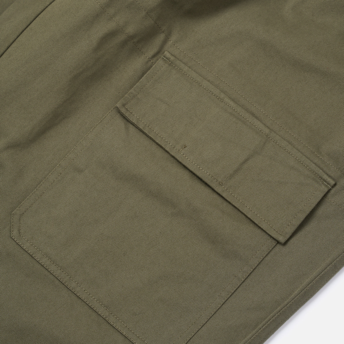 Loose Pilot Trouser - Olive Green Twill