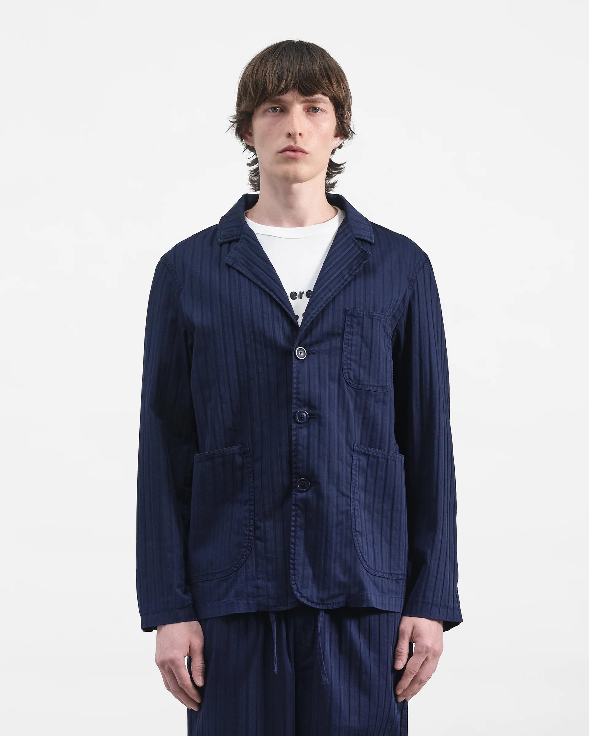Scuttlers Jacket - Navy Herringbone