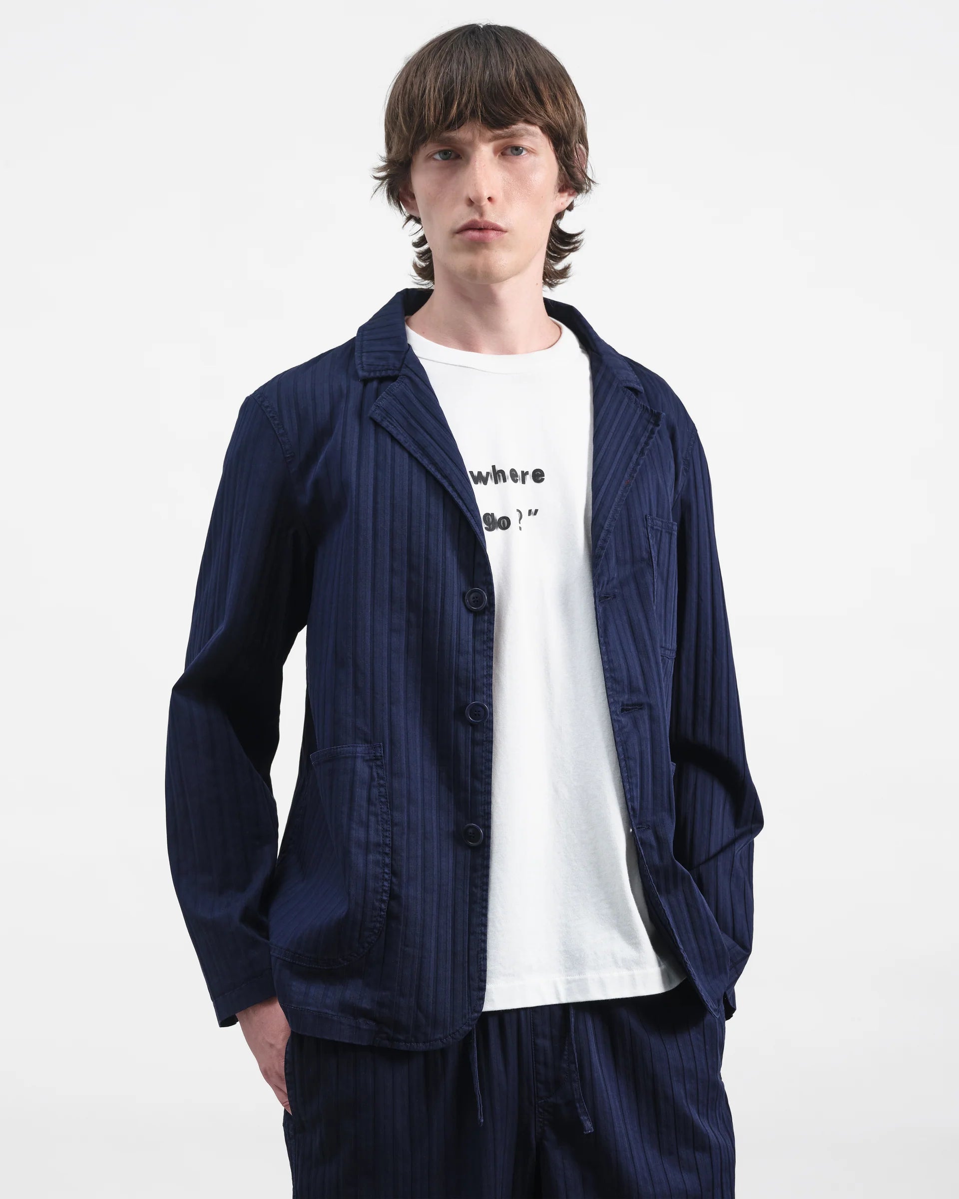 Scuttlers Jacket - Navy Herringbone
