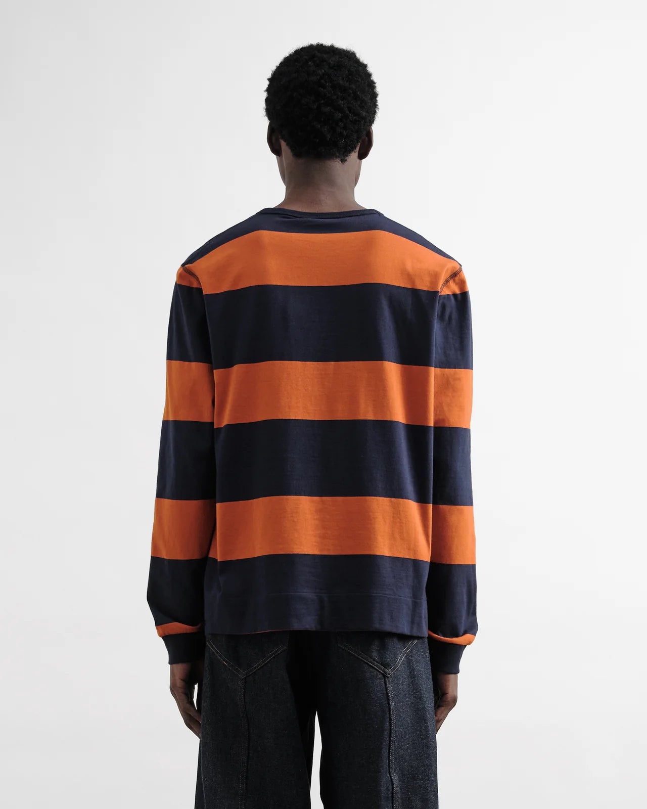 C86 Stripe T Shirt YMC Tab - Navy/Spice
