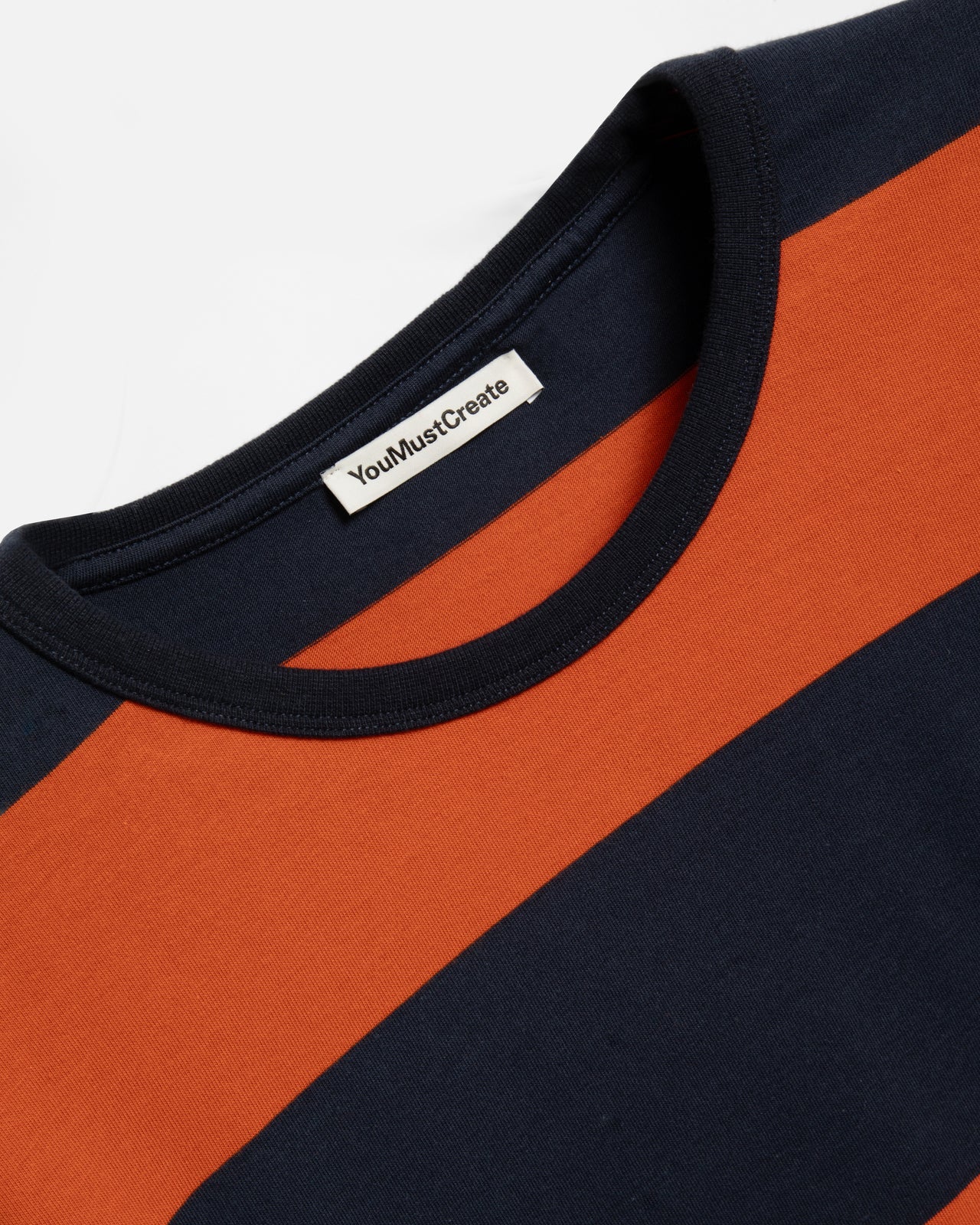 C86 Stripe T Shirt YMC Tab - Navy/Spice