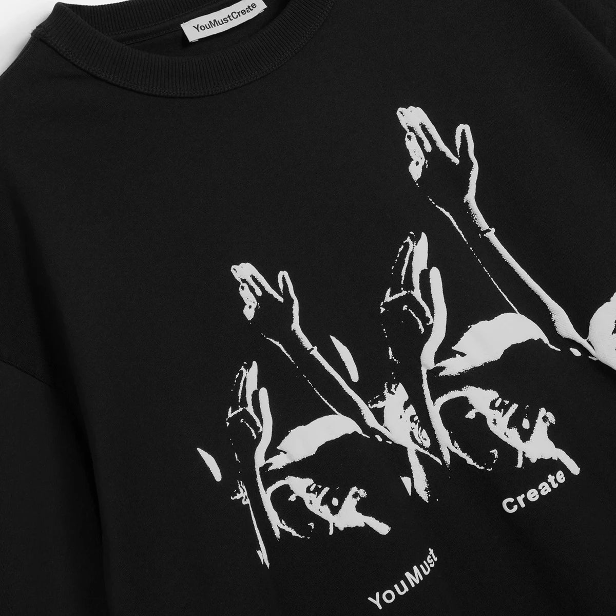 Triple Printed T-Shirt - Black