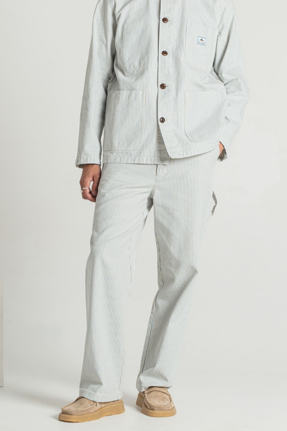 Pimy Osk Carpenter Trousers - Blue Stripe
