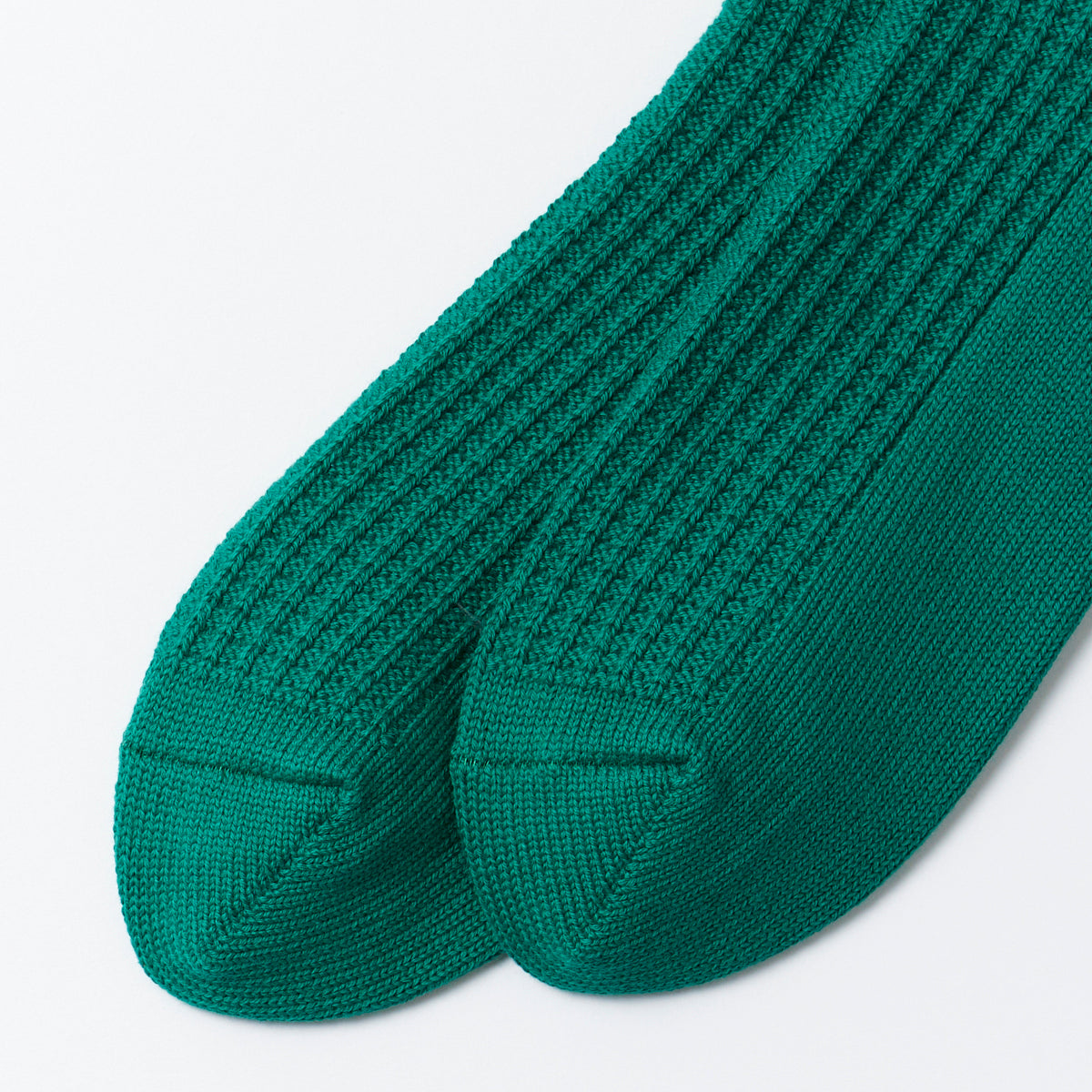 Cotton Waffle Crew Socks - Sea Green