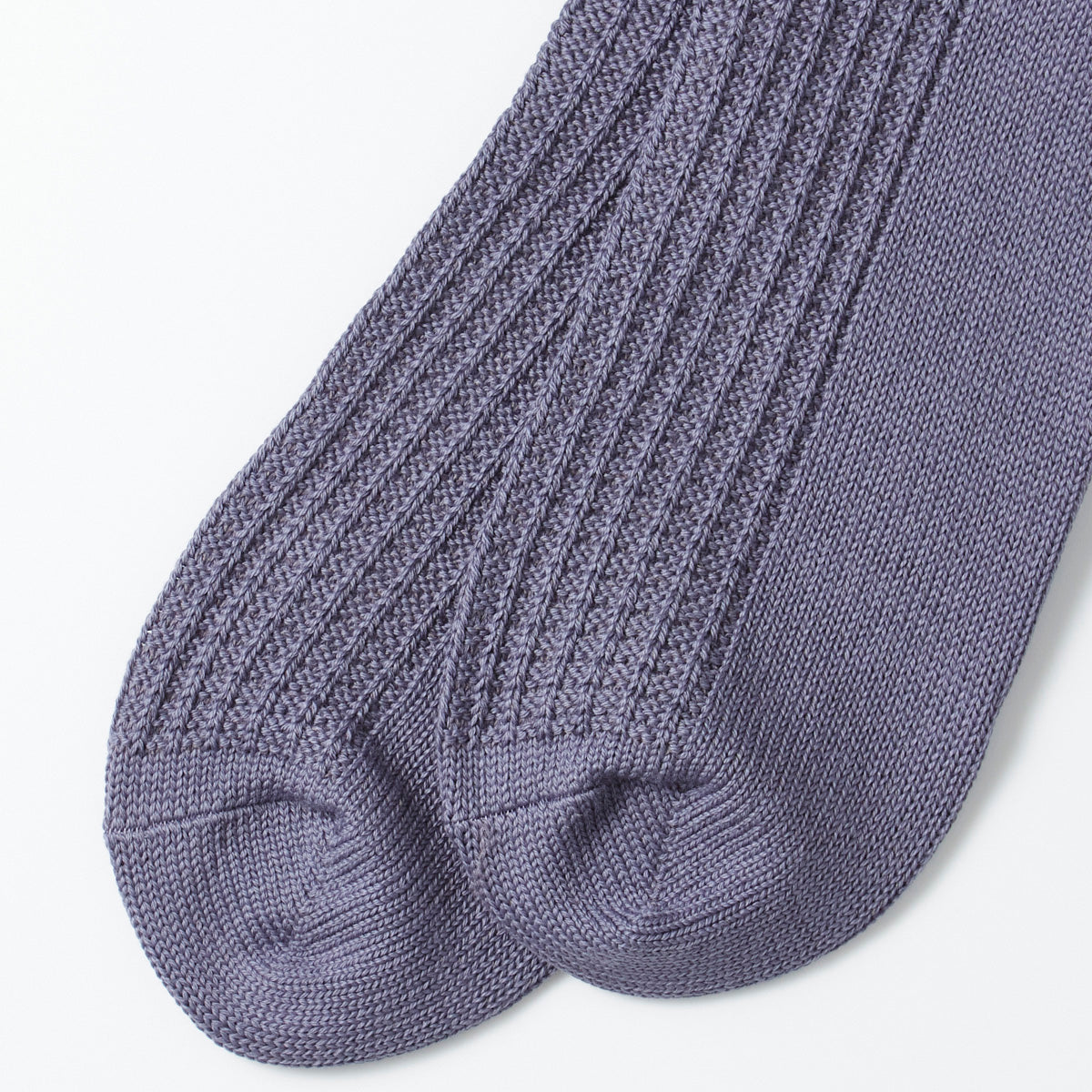 Cotton Waffle Socks - Steel Blue