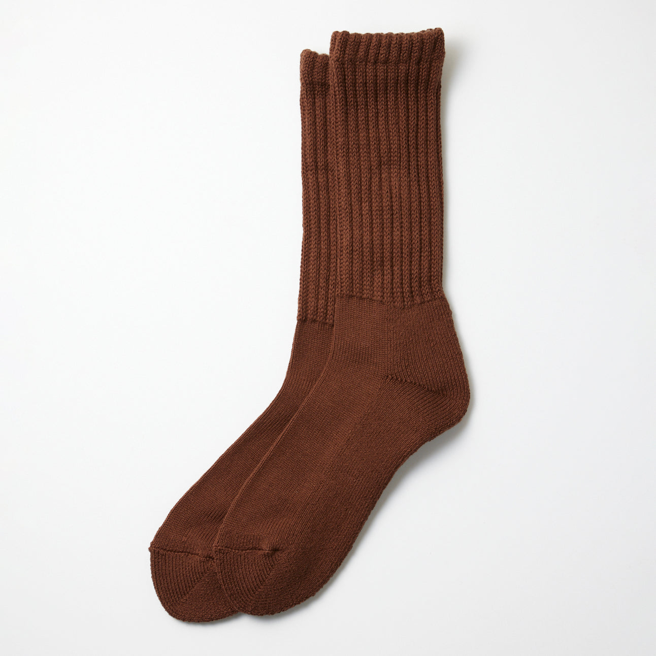 Loose Pile Crew Socks - Chocolate