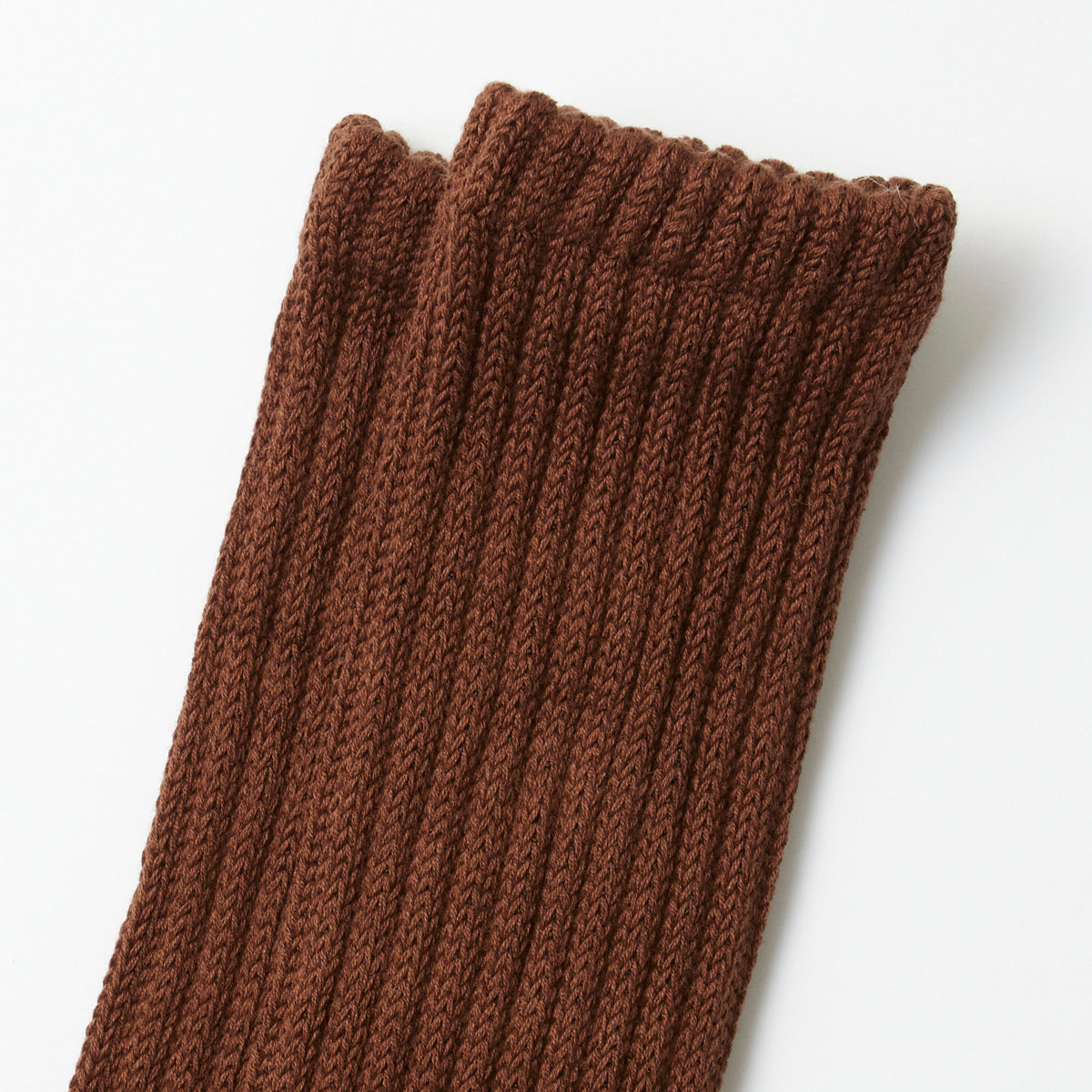 Loose Pile Crew Socks - Chocolate