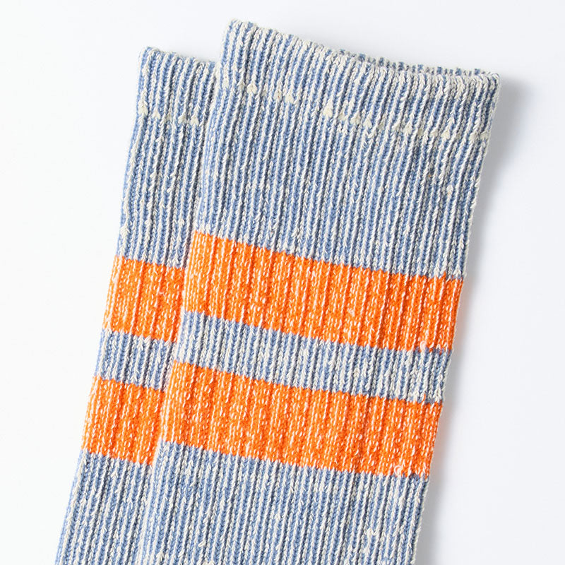Pile Stripe Marl Sock - Blue/Orange