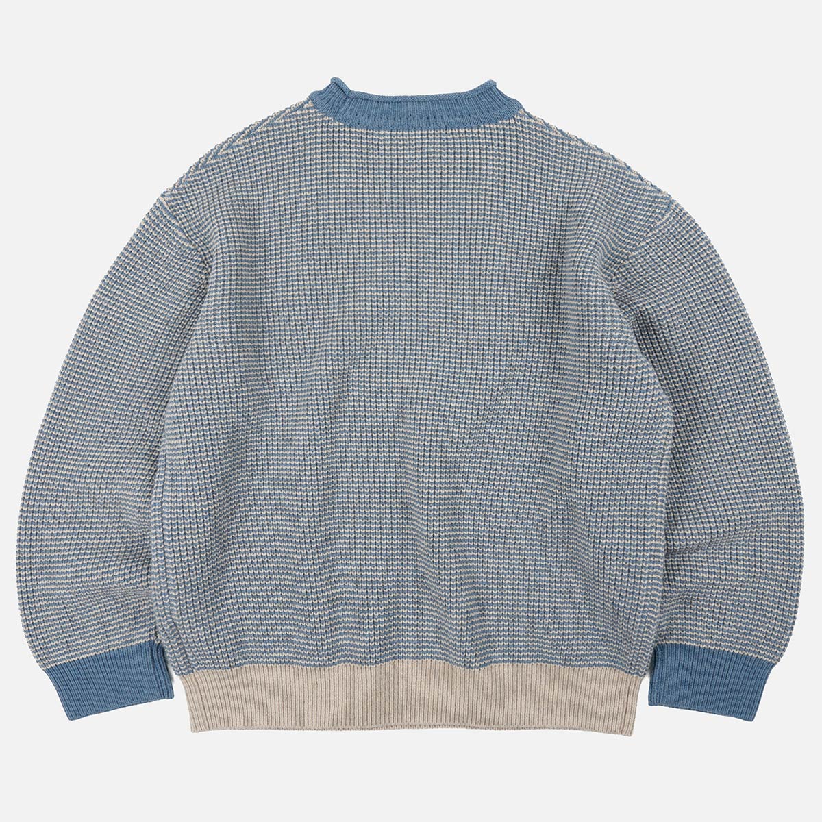 Rollneck Ringer Knit - Blue