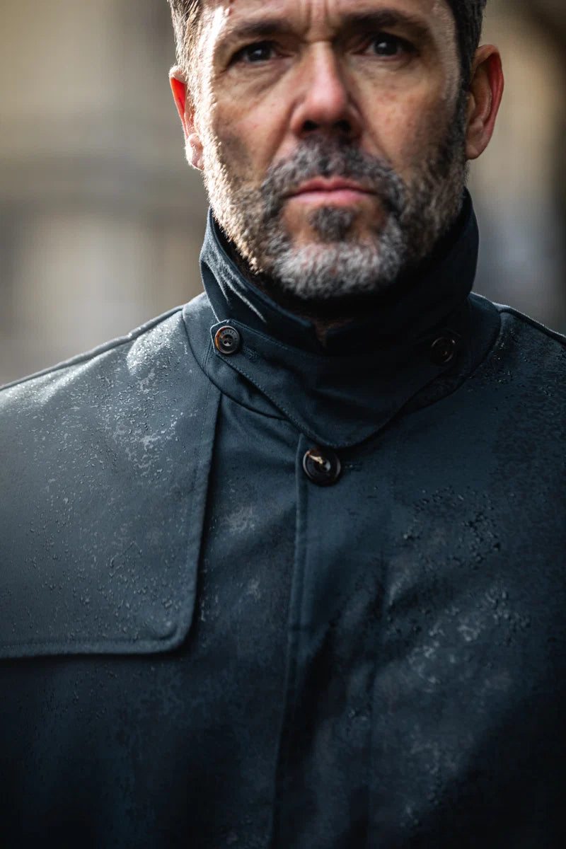 &Sons Woodward Raincoat - Navy