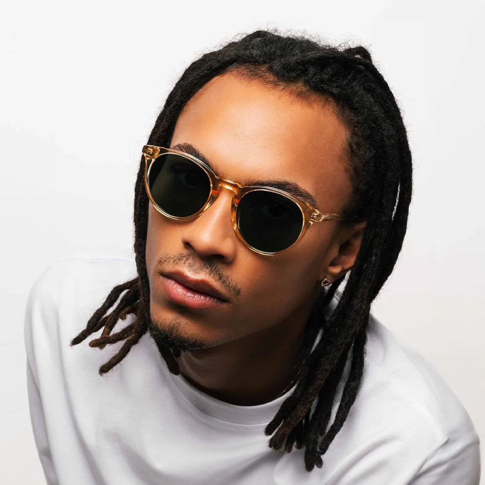 New Depp Sunglasses - Champagne & Green Lens