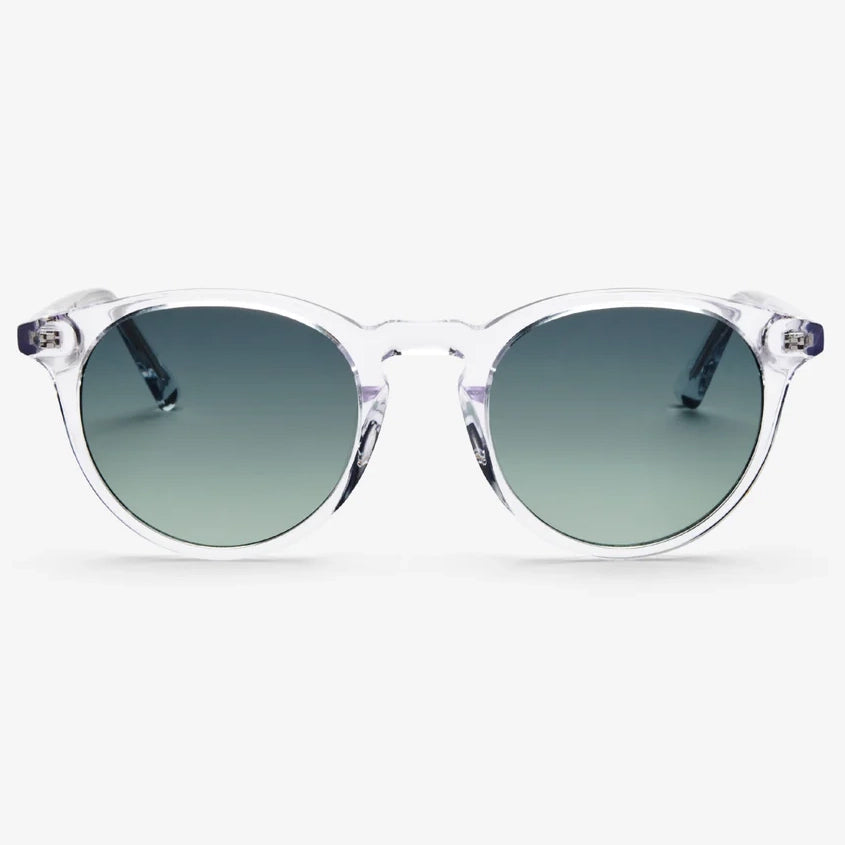 New Depp Sunglasses - Crystal & Green Lens
