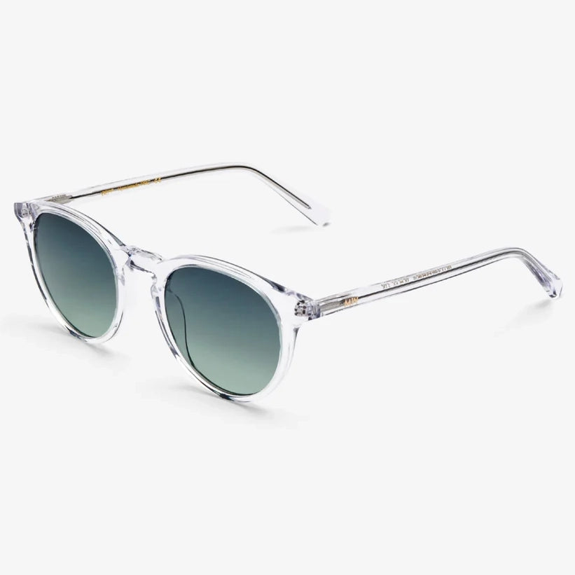 New Depp Sunglasses - Crystal & Green Lens