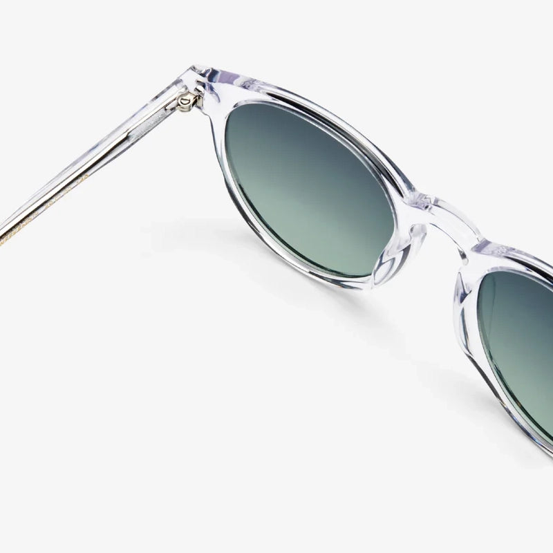 New Depp Sunglasses - Crystal & Green Lens