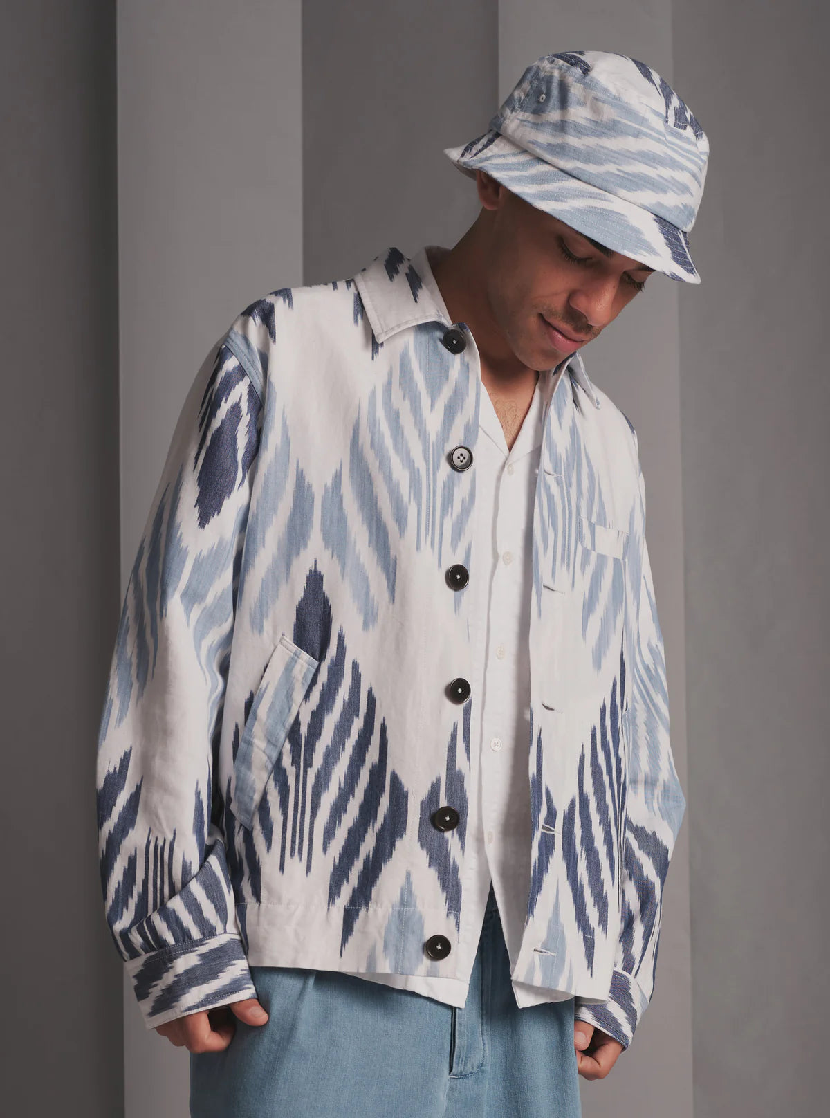 James Jacket - Blue Peacock Ikat