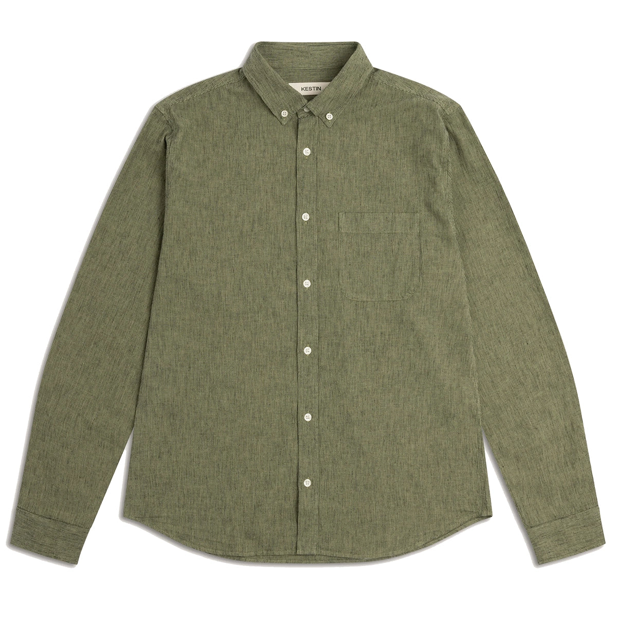 Raeburn Button Down Shirt - Green Linen Blend