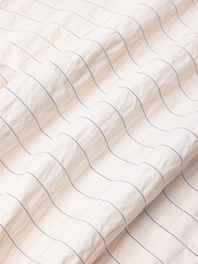 Dirleton Shirt - Ecru Seersucker Stripe
