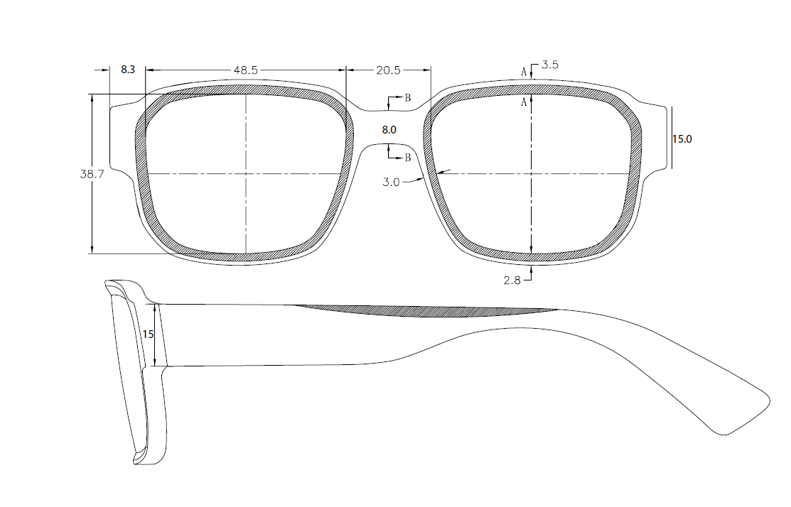 CED E13 Sunglasses - Smoked Crystal & Black Polarized Lens