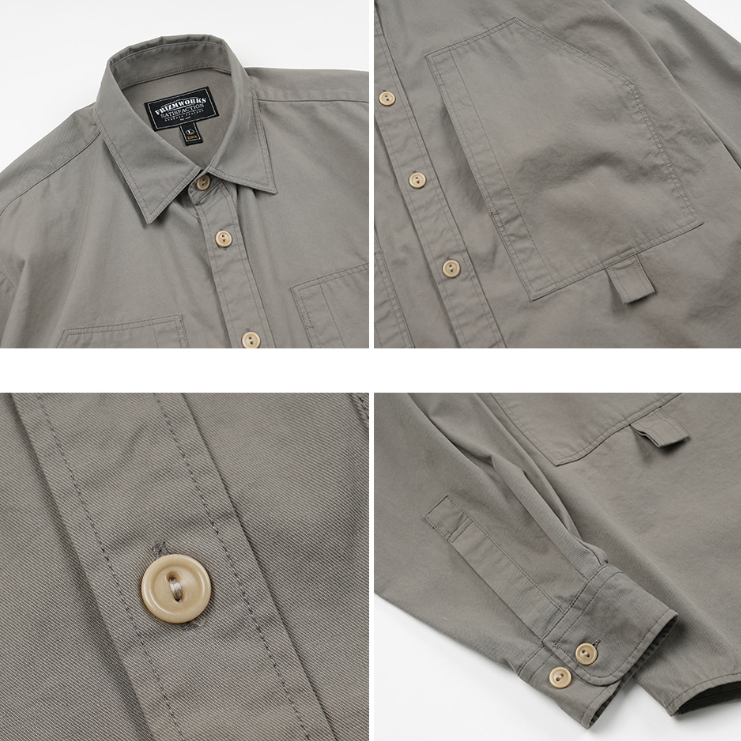 Cotton Pocket Loop Shirt - Grey