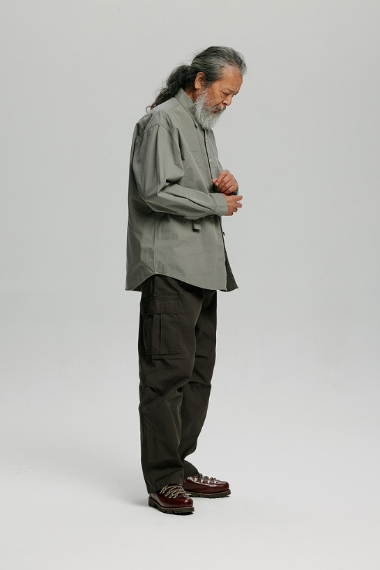 Cotton Pocket Loop Shirt - Grey