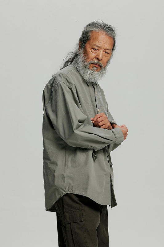 Cotton Pocket Loop Shirt - Grey