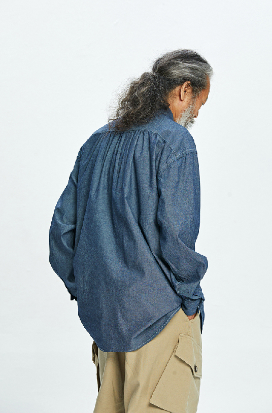 Cigarette Pocket Chambray Shirt - Indigo